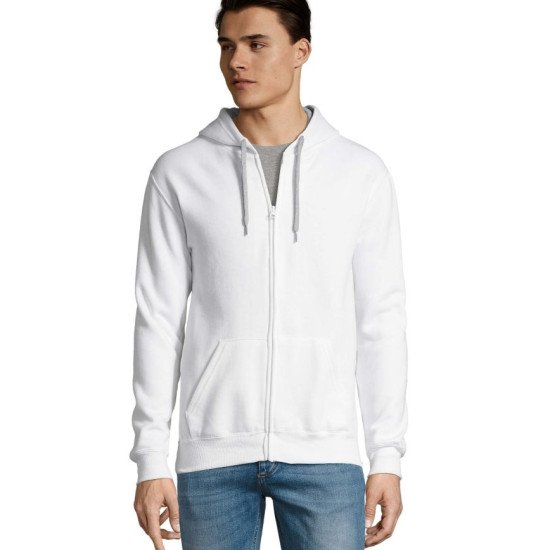 Худі на блискавці чоловіче SOL'S Soul, колір білий - 46900102XL