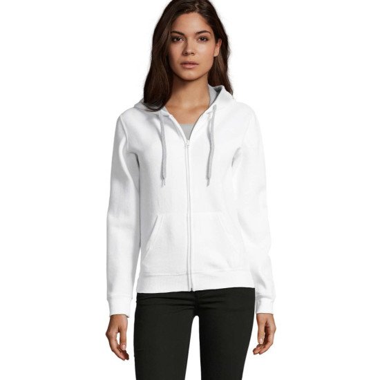 Худі на блискавці жіноче SOL'S Soul, колір білий - 47100102L