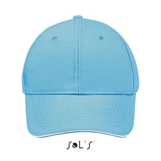 Кепка SOL'S Buffalo, колір бірюзовий/білий - 88100919TUN