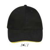 Кепка SOL'S Buffalo, колір чорний/жовтий - 88100984TUN