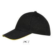 Кепка SOL'S Buffalo, колір чорний/жовтий - 88100984TUN