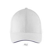 Кепка SOL'S Buffalo, колір білий/насичений темно-синій - 88100989TUN