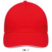 Кепка SOL'S Sunny, колір червоний/білий - 88110908TUN