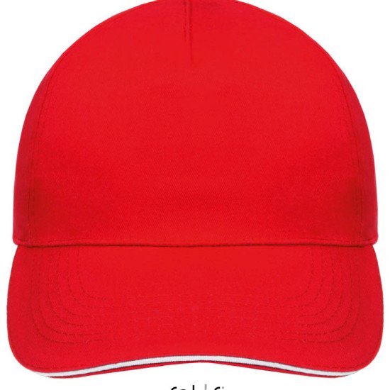 Кепка SOL'S Sunny, колір червоний/білий - 88110908TUN