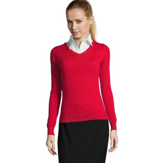 Пуловер жіночий SOL'S Galaxy, колір червоний - 90010145L