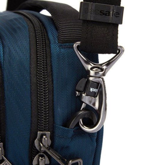 Сумка через плече антизлодій Pacsafe Metrosafe LS100 Econyl Crossbody, колір синій - 40115641