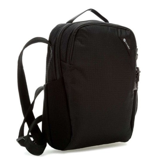 Сумка через плече антизлодій Pacsafe Vibe 200 Crossbody, колір насичений чорний - 60181130