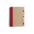 Еко-блокнот в лінію на спіралі А5 Voyager Salvatore, тверда обкладинка, з кульковою ручкою, колір червоний - V2389-05