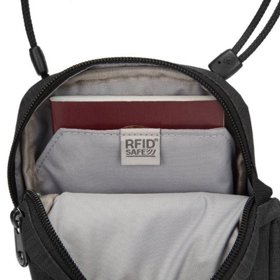 Сумка через плече Pacsafe RFIDsafe travel Crossbody, колір графітовий - 11040136 Сумка через плече Pacsafe RFIDsafe travel Crossbody, колір графітовий - 11040136