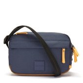 Сумка через плече антизлодій Pacsafe GO Crossbody, колір синій/помаранчевий - 35105651 Сумка через плече антизлодій Pacsafe GO Crossbody, колір синій/помаранчевий - 35105651