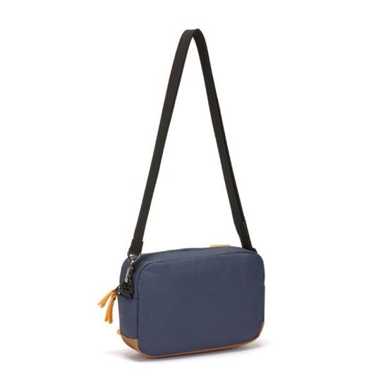 Сумка через плече антизлодій Pacsafe GO Crossbody, колір синій/помаранчевий - 35105651 Сумка через плече антизлодій Pacsafe GO Crossbody, колір синій/помаранчевий - 35105651