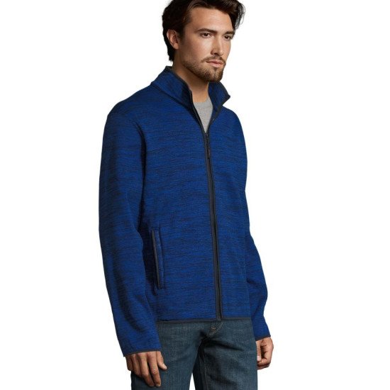 Куртка флісова SOL'S Turbo, колір яскраво-синій/темно-синій PRO - 01652204L