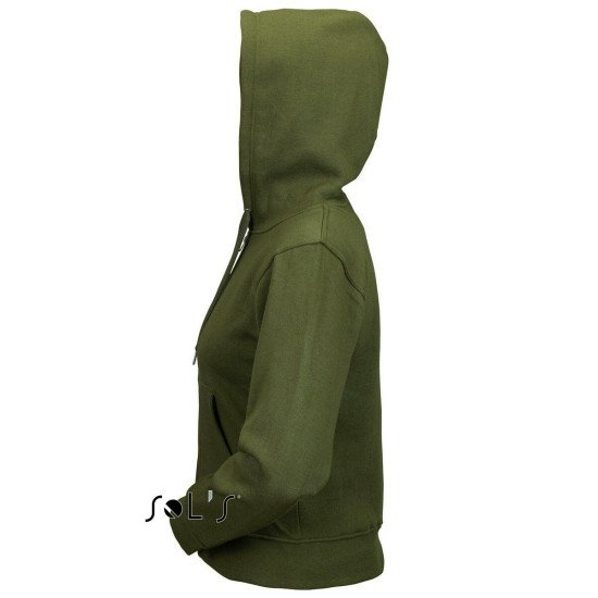 Худі на блискавці жіноче SOL'S Success, колір армійський - 48000269M Худі на блискавці жіноче SOL'S Success, колір армійський - 48000269M