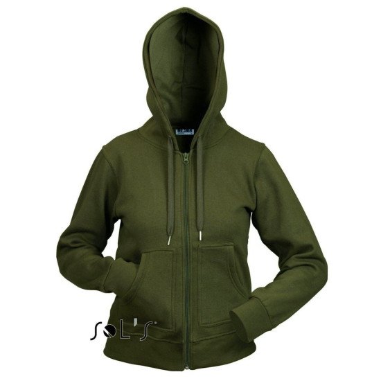 Худі на блискавці жіноче SOL'S Success, колір армійський - 48000269S