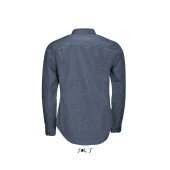 Сорочка чоловіча SOL'S Barnet, колір сіро-синій меланж - 01428223L Сорочка чоловіча SOL'S Barnet, колір сіро-синій меланж - 01428223L