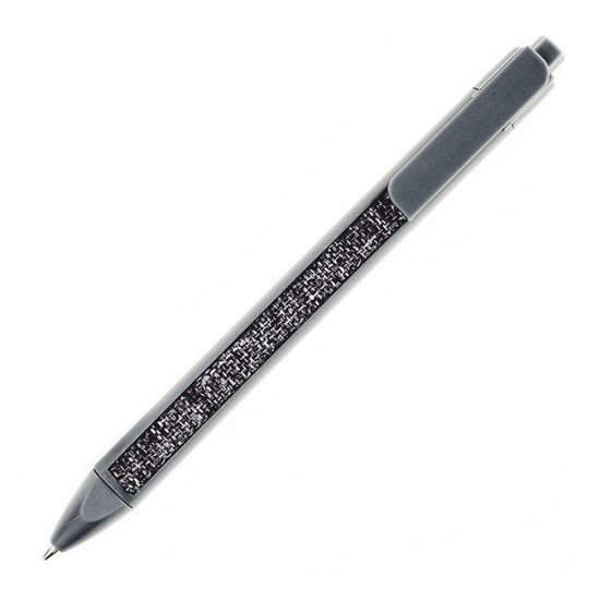 Ручка пластикова кулькова Bergamo Textile Pen, колір графіт - 770-11 Ручка пластикова кулькова Bergamo Textile Pen, колір графіт - 770-11