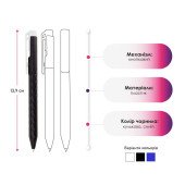 Ручка пластикова кулькова Bergamo Metallic, колір чорний - 3555-1