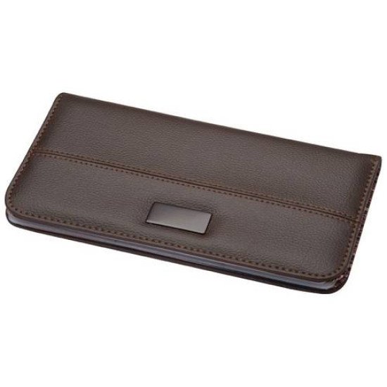 Візитниця шкіряна Macma, колір коричневий - 2794101