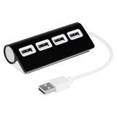 USB хаб 2.0 на 4 порти Voyager Fletcher, колір чорний - V3447-03 USB хаб 2.0 на 4 порти Voyager Fletcher, колір чорний - V3447-03