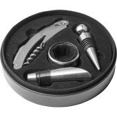 Набір для вина 4 шт Voyager, колір чорний - V7984-03