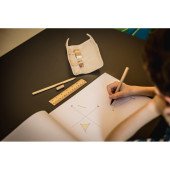 Еко-набір шкільний 6в1 Voyager Lauren в бавовняному пеналі, колір бежевий - V1815-20