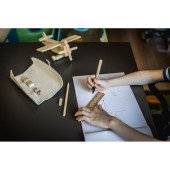 Еко-набір шкільний 6в1 Voyager Lauren в бавовняному пеналі, колір бежевий - V1815-20