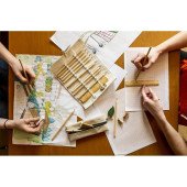 Олівці кольорові Voyager Kaleb, 12 шт в бавовняному пеналі, колір бежевий - V7384-20