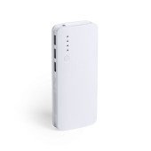 Повербанк 10000 mAh Voyager, світлодіодний індикатор, колір білий - V3856-02 Повербанк 10000 mAh Voyager, світлодіодний індикатор, колір білий - V3856-02