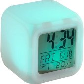 Настільний годинник-метеостанція Voyager Color з LED підсвічуванням, колір білий - V3933-02