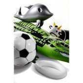 Надувний м'яч Voyager Football, колір білий - V6341-02