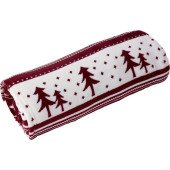 Плед флісовий Voyager Christmas pattern 120х150 см, колір бордовий - V7599-12