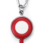 Ретрактор з карабіном Voyager 60 см, колір червоний/сріблястий - V6403-05