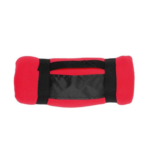 Плед флісовий Voyager 130х160 см, колір червоний/чорний - V7687-05