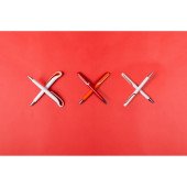 Ручка пластикова кулькова Voyager Twist, колір червоний - V1318-05 Ручка пластикова кулькова Voyager Twist, колір червоний - V1318-05