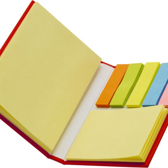 Набір стікерів для нотаток Voyager, колір червоний - V2430-05