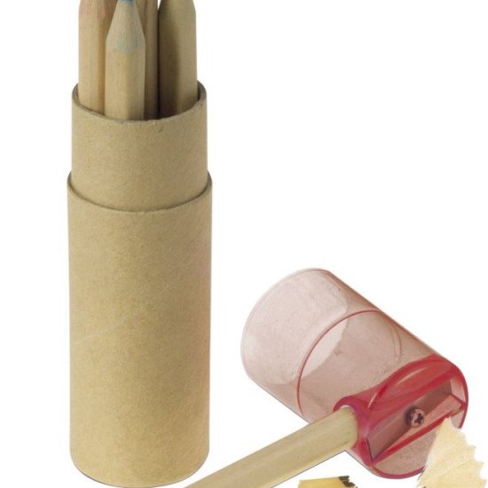 Олівці кольорові Voyager з точилкою, 6 шт, колір червоний - V6111-05