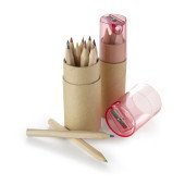 Олівці кольорові Voyager з точилкою, 6 шт, колір червоний - V6111-05