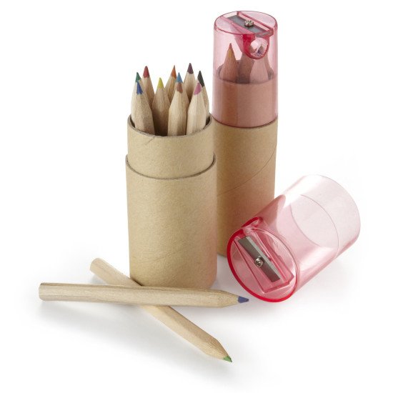 Олівці кольорові Voyager з точилкою, 6 шт, колір червоний - V6111-05