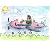 Олівці кольорові Voyager з точилкою, 6 шт, колір червоний - V6111-05