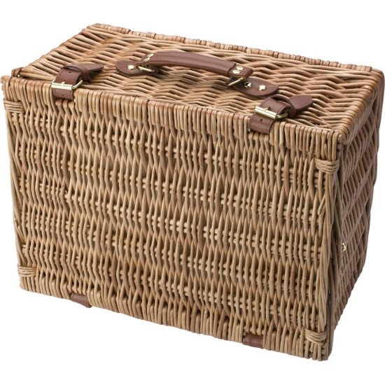 Кошик для пікніка на 2 особи Voyager, колір коричневий/білий - V8647-00