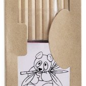 Олівці кольорові з розмальовками Voyager, 10 шт, колір натуральний - V6101-00