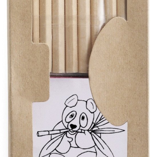 Олівці кольорові з розмальовками Voyager, 10 шт, колір натуральний - V6101-00