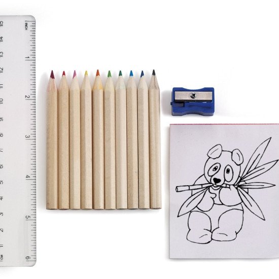 Олівці кольорові з розмальовками Voyager, 10 шт, колір натуральний - V6101-00