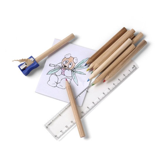 Олівці кольорові з розмальовками Voyager, 10 шт, колір натуральний - V6101-00