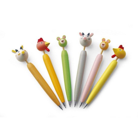 Ручка дерев'яна кулькова Voyager Lillian, колір мультикольоровий - V6120-00