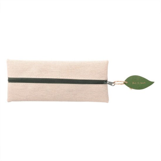 Еко-набір шкільний 6в1 Voyager в бавовняному пеналі, колір бежевий - V7365-20