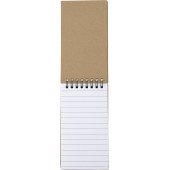 Набір стікерів Voyager з блокнотом на спіралі, колір коричневий - V2810-00