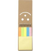 Набір стікерів Voyager з блокнотом на спіралі, колір коричневий - V2810-00