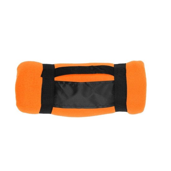 Плед флісовий Voyager 130х160 см, колір помаранчевий/чорний - V7687-07