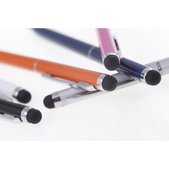 Ручка-стилус металева кулькова Voyager, колір помаранчевий - V1537-07 Ручка-стилус металева кулькова Voyager, колір помаранчевий - V1537-07